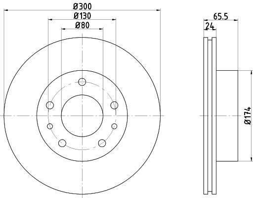 HELLA PAGID Тормозной диск 8DD 355 104-431